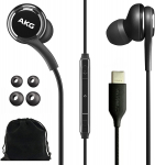 SAMSUNG AKG ausinės, skirtos Galaxy S23 Ultra, originalios USB Type-C ausinės su nuotolinio valdymo pulteliu ir mikrofonu, pridedamas pintas aksominis mai&scaron;elis, juodos spalvos - In-Ear & - - - juoda