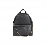 Michael Kors MK Slater Vienspalvis Minimalistinis Raidės Logotipas Austas Grandinėlės Odinis Kuprinė Moteri&scaron;ka kuprinė Juoda 30T0G04B1L-BLACK Basic Set (Bag+Dust Bag)