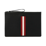 Bally Klasikinė raudonai balta dryžuota Komuterio prakti&scaron;ka didelės talpos rankinė Odinė piniginė-delninukė Vyri&scaron;kos rankinės Juoda 6238961 Basic Set (Bag+Dust Bag)