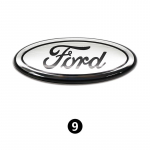Ford Metalinis Visų Dydžių Logotipas Focus Mondeo Edge Ecosport Fiesta Fusion Galinės Bagažinės Emblema Metalinė Dangtelio Lipdukas Ženklelis Klasikinės Mėlynos 14.5X5.8cm