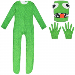 Lengvai dėvimas Roblox Rainbow Friends Cosplay kostiumas vaikams 150cm green