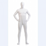 Lengvas ir prigludęs golfo tipo kombinezonas vyrams, spandexas, kūno kostiumas Cosplay XXL(Tag XXL=US L) white