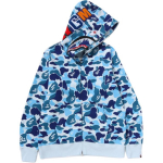 Bape Abc Camo Kri&scaron;tolinis Akmuo Ryklio Viso Užtrauktuko Gobtuvas 1L30-115-008 XL blue