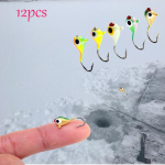 12 vienetų / partijoje poledinės žūklės strypas lauke volframo poledinės žūklės komplektas, metalinė apdaila su auk&scaron;čiausios kokybės 12 pcs