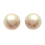 Les Tr&eacute;sors De Lily [E4763] &ndash; Dramblio kaulo spalvos &bdquo;Perlas&ldquo; sidabriniai auskarai &ndash; 8 mm