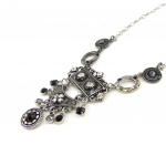 Les Tr&eacute;sors De Lily [E5711] - Collier Cr&eacute;ateur 'Les Souvenirs du Pass&eacute;' Noir Argent&eacute; juoda
