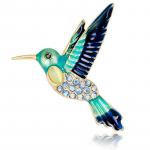 &bdquo;Blucome Bird&ldquo; sagė, emalio smeigtukai, kri&scaron;toliniai papuo&scaron;alai moterims, vyri&scaron;ki kostiumai, krep&scaron;ys, &scaron;alikas, priedai, vakarėlių vestuvių papuo&scaron;alai, dovanos, cinko lydinys mėlyna