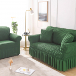 Vienspalvis elastingas sofos užvalkalas svetainei, spausdintas languotas, tamprus segmentinis užvalkalas Sofos sofos užvalkalas L formos 1&ndash;4 vietų 2-Seater 145-185cm