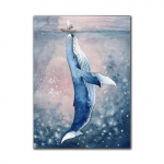 Gydomieji didžiojo banginio bučiniai Mažo laivo drobės paveikslai Plakatai ir spaudiniai Sienų paveikslas vaikų kambario sienos namų dekoras 21x30 No Frame