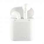 I7s TWS Bluetooth ausinės visiems i&scaron;maniesiems telefonams Sportinės ausinės Stereo Earbud Belaidės Bluetooth ausinės į ausį balta