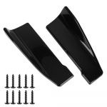 Anglies pluo&scaron;to juodos spalvos &scaron;oninių slenksčių prailginimai 2 vnt. Automobilio galinio buferio juosta lūpa ABS spoileris difuzorius apsauga nuo įbrėžimų bright black black