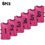 6/12 PCS Suaugusiems Futbolo Pinnies Greitai Džiovinantys Futbolo Komandos Megztiniai Sporto Futbolo Komandos Treniruotės Sunumeruoti Seilinukai Treniruotės Sportinė Liemenė rožinė