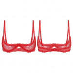 Moteri&scaron;kos &bdquo;push Up&ldquo; nėriniuotos liemenėlės plius dydžio seksualus apatinis trikotažas su &bdquo;Bralette&ldquo; moteri&scaron;ku apatiniu trikotažu, liemenėlėmis, romanti&scaron;komis apatinėmis liemenėlėmis S raudona