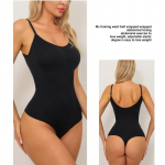 Moteri&scaron;kas besiūlis figūrą formuojantis bikini T formos kombinezonas, liemens kontrolė, pilvo kontrolė, korsetas su petne&scaron;ėliais, S-3XL bodis S juoda