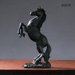 Arklio statula Menas Home Deco Gyvūnų skulptūra Derva Amatai Figūrėlės Ornamento Statula juoda