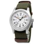 Hamilton Khaki Field nailono dirželis, baltas, mechaninis ciferblatas H69529913 vyri&scaron;kas laikrodis
