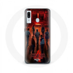 Coque pour Samsung Galaxy A40 Stranger Things Affiche Equipages Fan Art Saison 4