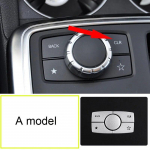 Car Aluminum alloy Multimedia button Trim Cover Sticker For Mercedes Benz ML GL GLE Class