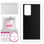 apgo Protective Skin Sticker for the back compatible with Samsung Galaxy Note 20 Ultra, Wrap Film, Foil, Vinyl - Pattern Carbon Black