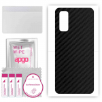 apgo Protective Skin Sticker for the back compatible with vivo iQOO Neo3 5G, Wrap Film, Foil, Vinyl - Pattern Carbon Black