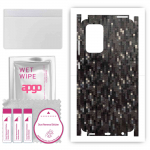 apgo Protective Skin Sticker for the back+sides compatible with Samsung Galaxy A52s 5G, Full Wrap Film, Foil, Vinyl - Pattern Carbon Black Pixel