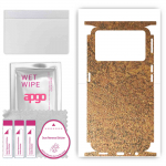 apgo Protective Skin Sticker for the back+sides compatible with Oppo K9 Pro 5G, Full Wrap Film, Foil, Vinyl - Pattern Rusty Copper