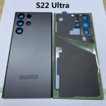 Samsung Galaxy S22 Ultra SM-S908B baterijos galinių durelių dangtelis su fotoaparato objektyvo CE logotipu S22 Ultra White CE