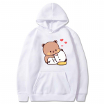 Bubu ir Dudu Hoodie Moteri&scaron;kos estetinės grafikos Kawaii Bubble Tea Hoodie Unisex rudens žiemos anime Harajuku megztiniai S