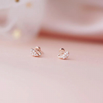 Swan Stud Auskarai Moteri&scaron;ki lengvi prabangūs ni&scaron;inio dizaino Sense Flash deimantiniai auskarai Mieli studentų mergaičių auskarai