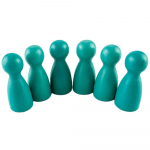 12 vienetų spalvotų medinių pėstininkų figūrėlių stalo žaidimams &scaron;achmatų žaidimams 12pcs mėlyna