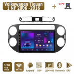 Android automobilio radijas, skirtas Volkswagen Tiguan 1 NF 2006 -2016 daugialypės terpės grotuvas galvos blokas Stereo GPS navigacija BT WIFI 1+16GB 1+16GB,A