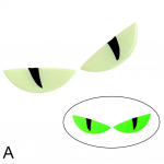 Nauji motociklų priekiniai lipdukai, priekinio stiklo lipdukai, elektrinio automobilio naktinio velnio 3D modifikacijos akis Y9M0 Dark Eyes Luminous-2pcs