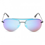 Fastrack Unisex Avaitor Pilotinis Juodas Su Violetiniais Veidrodiniais Lę&scaron;iais Uv400 Nepoliarizuoti Saulės Akiniai I&scaron; Visionsindia (M216Bu3N), Mėlyna, Didelis