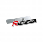 3D automobilio lipdukas R dizaino blizgus juodas galvos priekinių grotelių ženklelis, metalinis lipdukas, skirtas V40 V60 V70 XC40 XC60 XC90 S40 S80 D5
