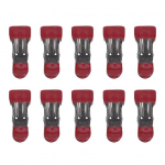 10 vnt./rinkinys. Daugiafunkciniai mini dvigalviai skalbinių segtukai, kūrybingi neslystantys mažų mai&scaron;elių spaustukai maistui. One Size rožinė