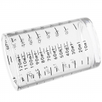 Patvarus 120 ml stiklinis virtuvės matavimo įrankis Tikslaus matavimo stiklinis puodelis su 120 ml talpos subalansuotam receptų ruo&scaron;imui juoda
