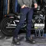 VOLERO+Motociklo džinsai Vyri&scaron;kos ir moteri&scaron;kos laisvalaikio motociklų kelnės+Retro Casual Slim Fit Off Road Anti Drop Kelnės 4XL mėlyna