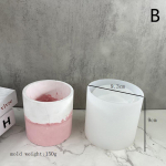 Apvalios gėlių vazono betoninės formos vazono sodinimui skirtos betoninės silikoninės rankų darbo dervos formos 9.3*9cm