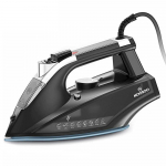 Moosoo SG-8005-1 1800W garų lygintuvas, 470 ml vandens bakelis, 4 temperatūros nustatymai, automatinis valymas ir anti-drip funkcija, greitas įkaitimas