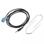 X AUTOHAUX Automobilinis AUX kabelis Muzikos sąsajos adapteris, skirtas Fiat 500 Grande Pun to juoda