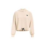 Under Armour Project Rock Terry Hoodie Moteri&scaron;kas Hoodie Smėlio spalvos 1361059-110 XS
