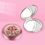 Ne&scaron;iojamas plok&scaron;čias makiažo veidrodis didinantis atlenkiamas metalinis Sailor Moon Crystal Star Puikiai tinka ir vakarėliams J-ouuo veidrodis, dvipusis + stiklas, rožinė