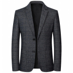 Pavasaris Ruduo Vyri&scaron;ki languoti &scaron;varkai Smart Casual Formalūs kostiumai &Scaron;varkai Paltas Vyri&scaron;ka mada Slim Fit Atlenkiamas apykaklė &Scaron;varkai Vir&scaron;utiniai drabužiai L pilka spalva