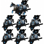 Suderinami MOC Viduramžių statybinių kaladėlių personažai Kariai Drakonų riteriai Juodasis liūtas Erelis Žaislas Dovana Kaladėlės Ūkininkas Karys X048