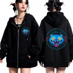 KPop Demonų Medžiotojai Huntrix Mėlynasis Tigras Derpy Grafika Spausdinti Užtraukiami Gobtuvai Vyrams Moterims Madingas Džemperis Harajuku Striukės Paltai M juoda