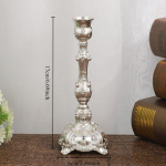 Baroko Stiliaus Klasikinė Reljefinė Skulptūra Metalo Žvakidė Namų Dekoras Svetainės Darbalaukio Židinio Žvakidės Ornamentai sidabras