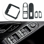 Skirta VW Golf 6 MK6 2010 2011 2012 2013 Vidinis lango pakėlimo jungiklis Valdymo skydelio dangtis Anglies tekstūros vidiniai priedai