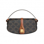 CELINE Sankabukas ant dirželio Tabou su Triomphe drobės ra&scaron;tu Rudo atspalvio Moteri&scaron;kos sankabėlės 10I592DQ2-04LU Basic Set (Bag+Dust Bag)