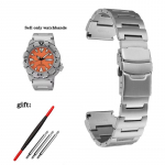 SEIKO No. 5 Laikrodžio apyrankė Raudona Dantyta Vandens Dvasia Mažas Monstras SRP307 313 SKX779 SKX781 dirželis Nerūdijančio plieno grandinėlės apyrankė 20mm sidabras