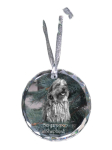 Bergamasco Shepherd Dog - crystal bauble with a photo, dog photo in crystal, personalized Christmas tree ornament by Art-Dog brand skaidri